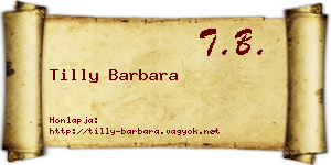 Tilly Barbara névjegykártya
